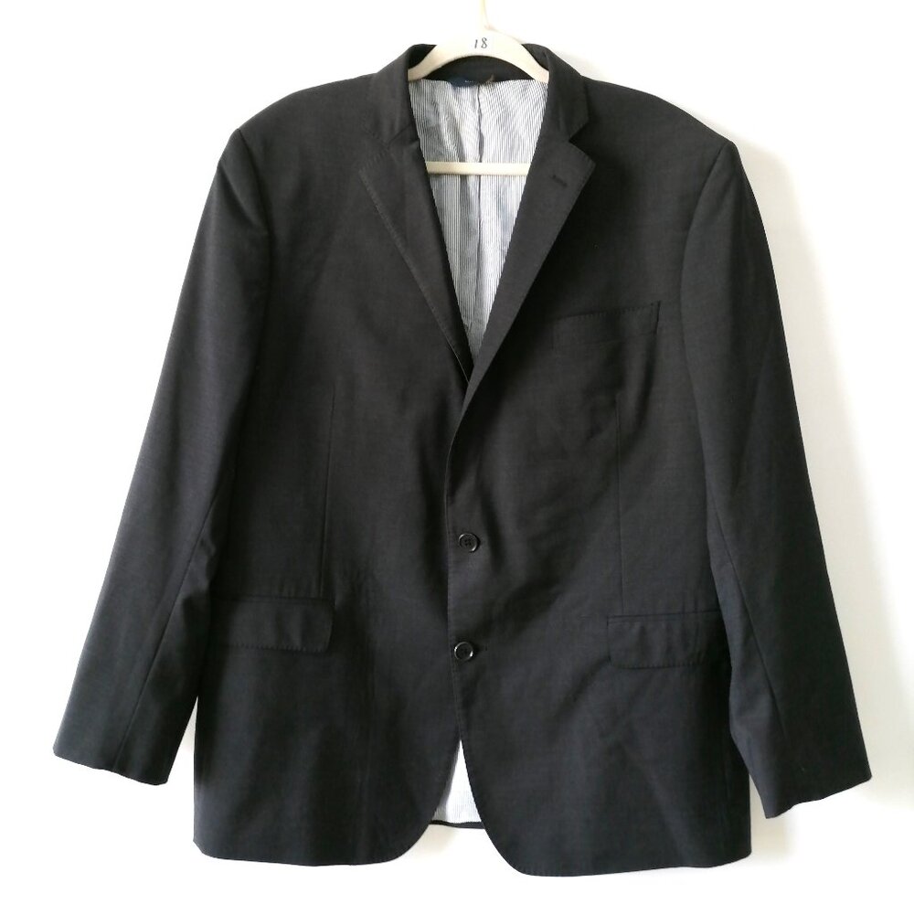 Brooks Brothers Mens Navy Blue Notch Lapel Two Button Recent Fit Blazer Size 46R